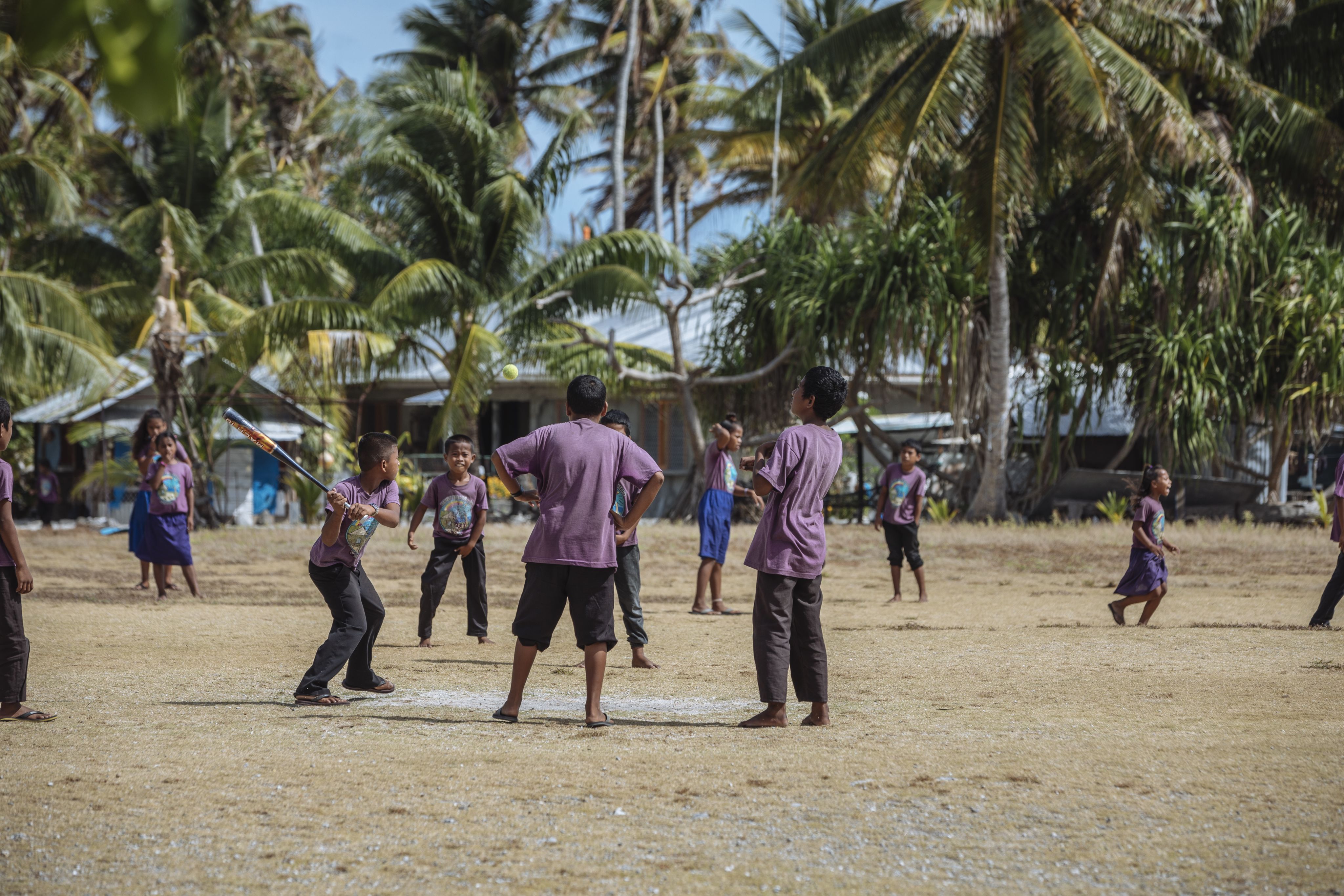 Children playing in the Marshall Islands